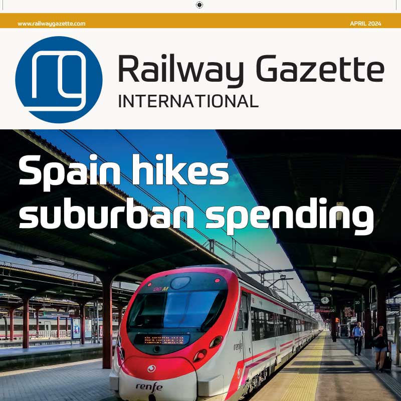 Front page Railway Gazette April 2024